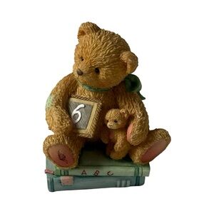 Vintage Hamilton Cherished Teddies 1992 "Chalking Up Six Wishes" Age 6 Figurine